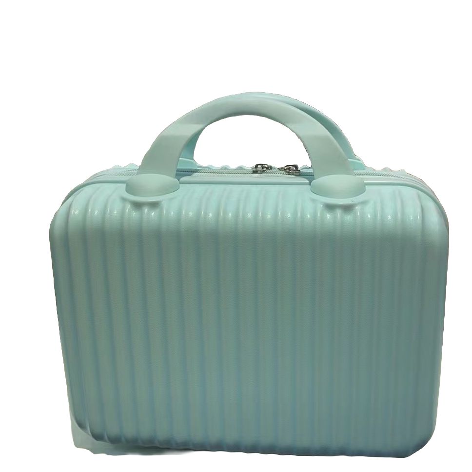 【B002-02PC】网红蓝色时尚女士复古多功能简约高档大号化妆包