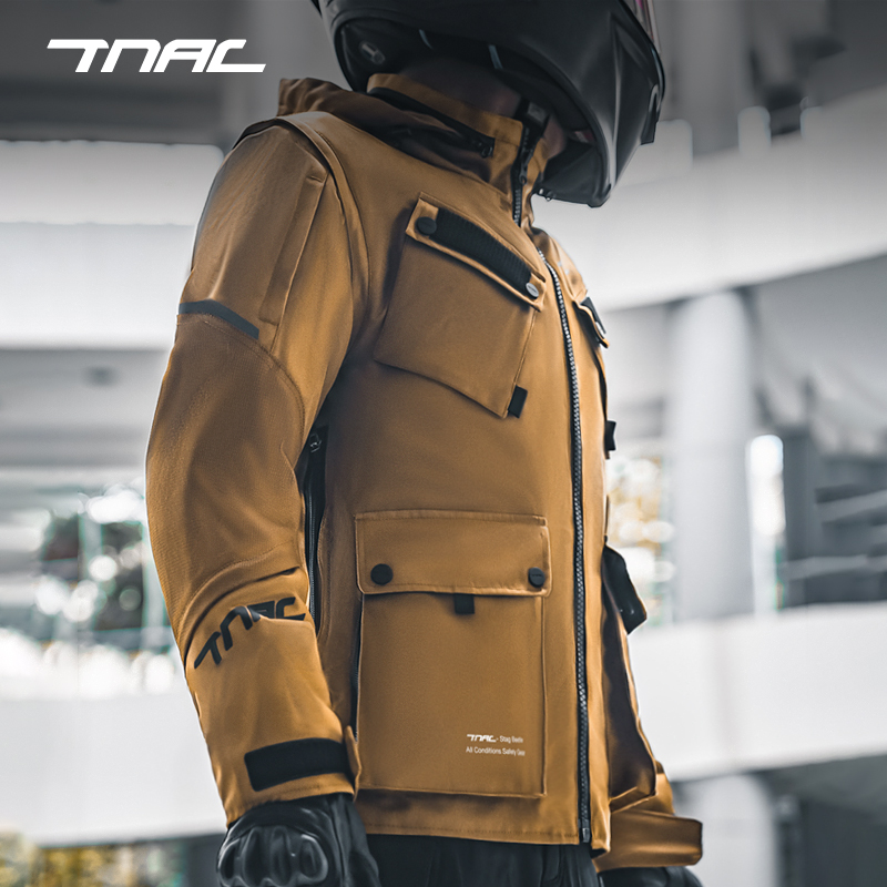 TNAC拓驰锹甲摩托车骑行服男四季防水保暖机能夹克机车赛车服装备