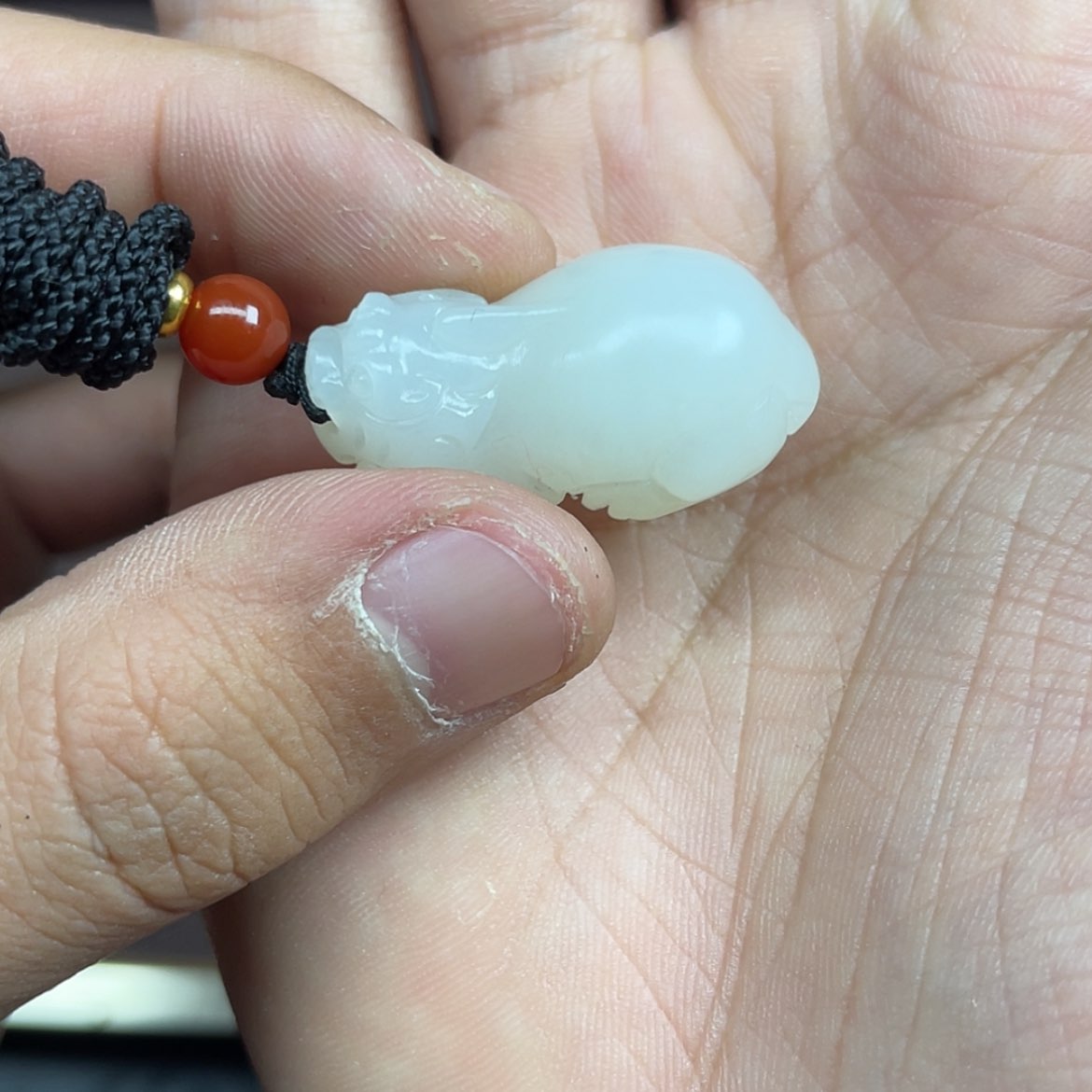 【闪购商品】和田玉钢板料小貔貅吊坠未镶嵌