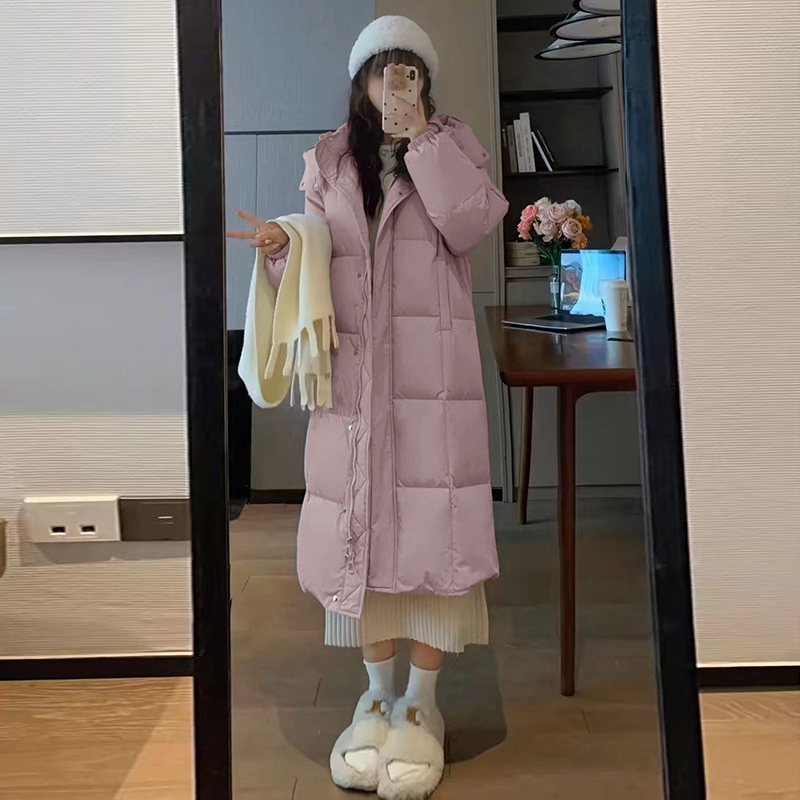 2025爆款fufu新款棉衣冬季外套长款棉袄中戏气质加厚羽绒棉服过膝