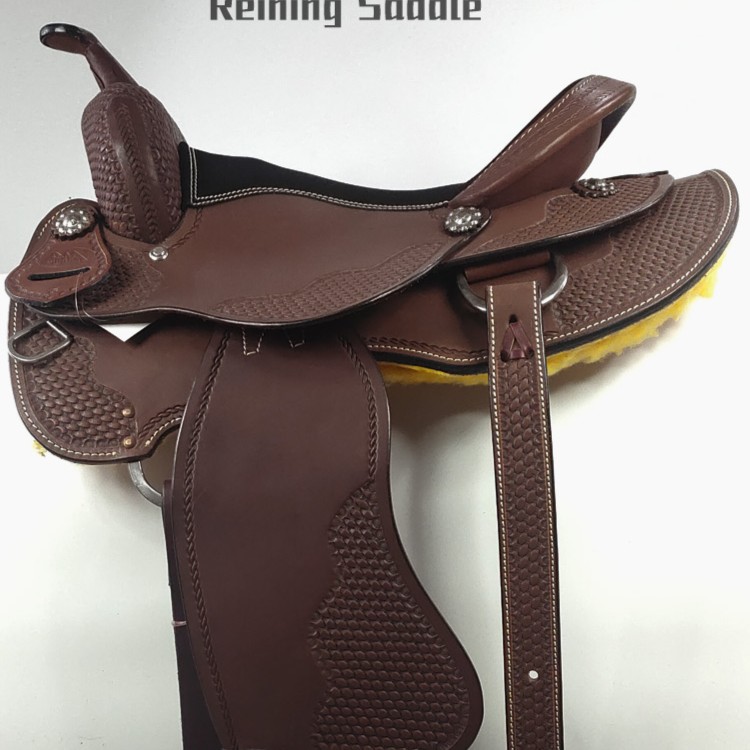 赛驭马具-进口SIERRA咖色经典驾驭鞍野骑鞍全牛皮西部马鞍16号