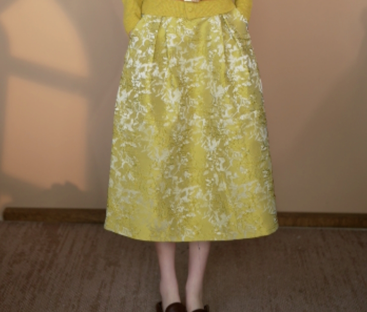 小井定制私服【精致提花】四季新款女装半身裙显瘦J24W099