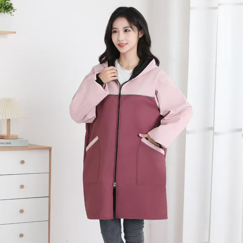  新款加绒双色正穿防油防水厨房罩衣防油防水可印字logo工作服