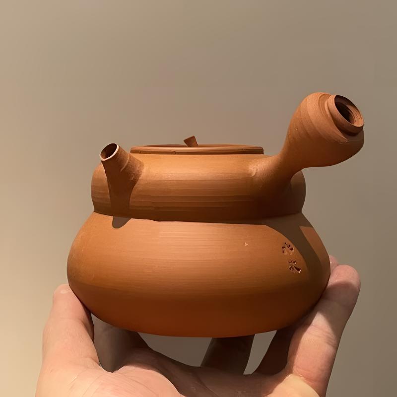 【水木红·白泥葫芦砂铫壶】全手工炭炉烧水壶 工夫茶玉书煨 约400ml