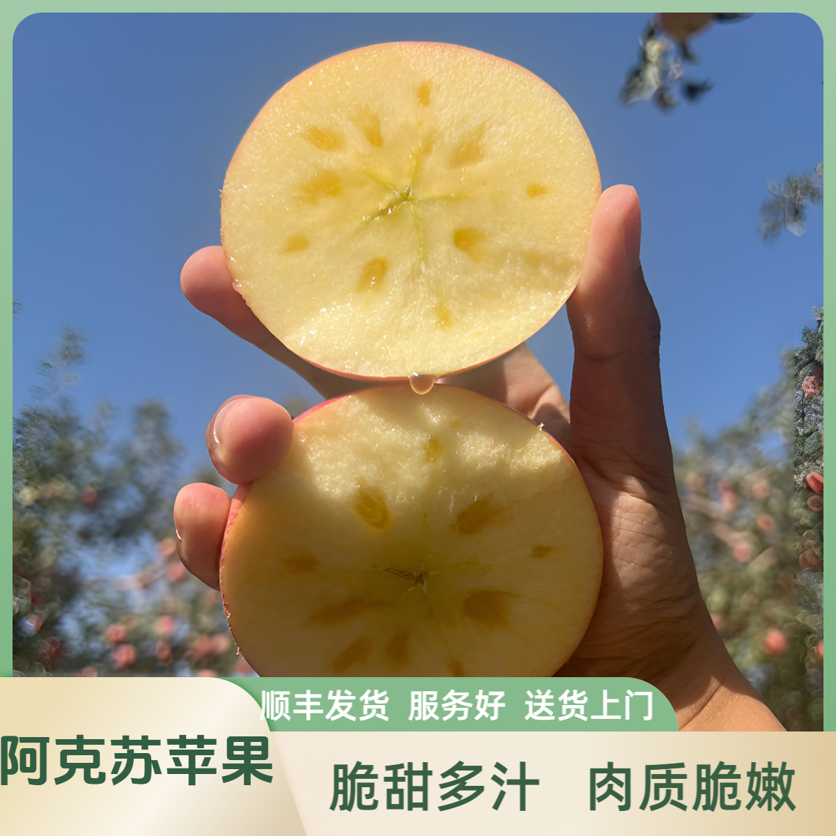 天山硕果香新疆阿克苏苹果冰糖心红富士苹果当季新鲜水果脆甜薄皮