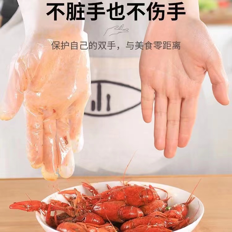 h加厚一次性手套家用一次性手套方便实用护手防水防护透明防油盒