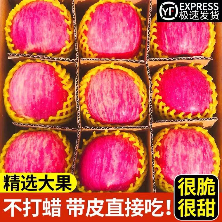 与辉同行苹果红富士洛川苹果水果冰糖心苹果生鲜水果红富士大苹果