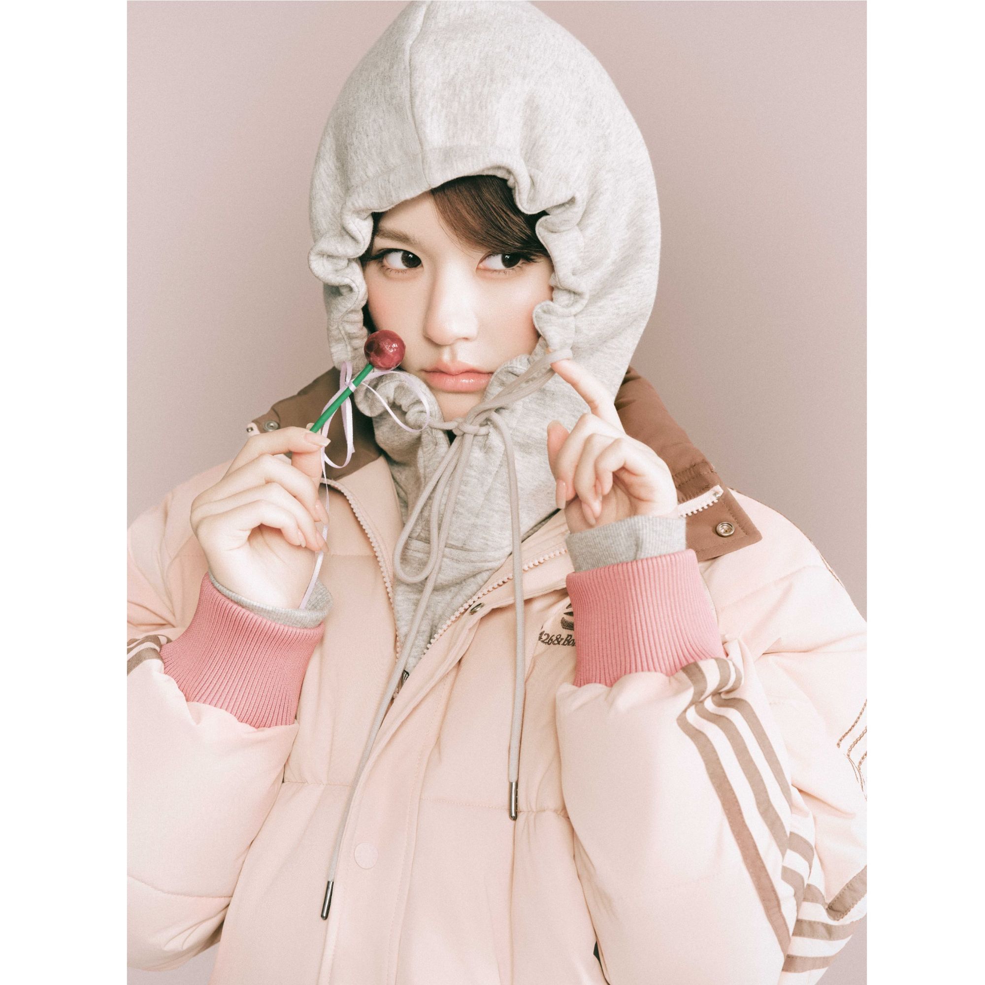 F426【代言人赵露思同款】情侣男女穿搭运动条纹撞色棉服加厚棉袄XH