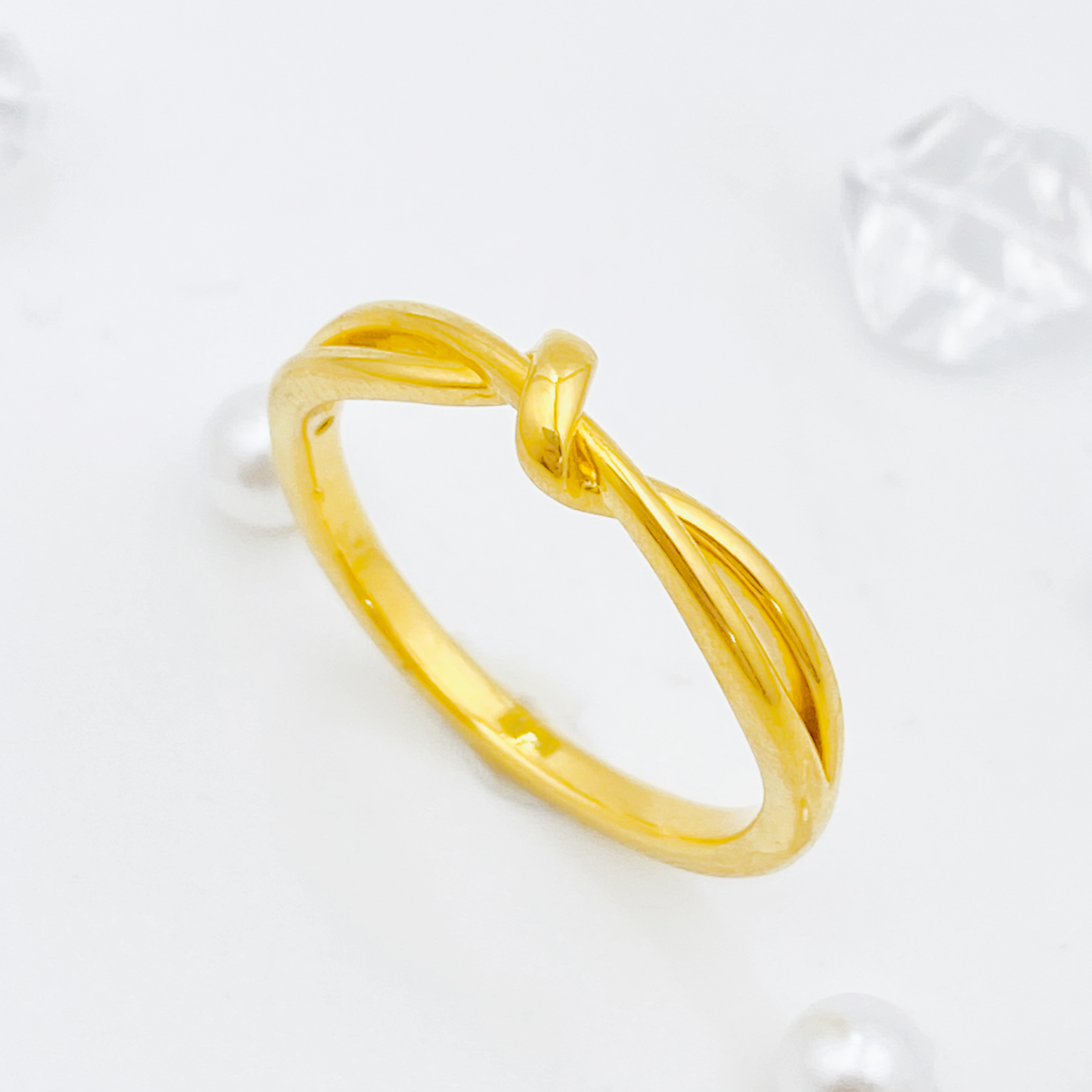 【飘飘严选】足金999  小扭结戒指1.08 14#