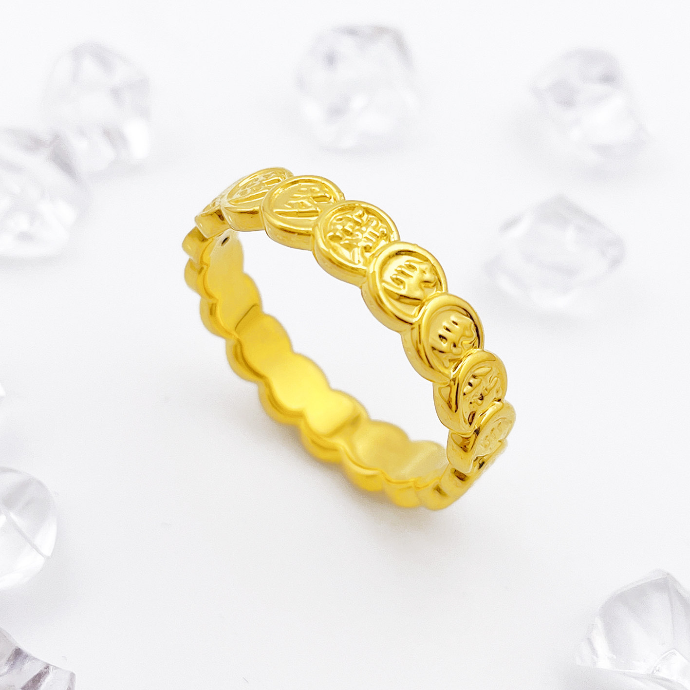 【飘飘严选】足金999 钱多多戒指1.07 12#