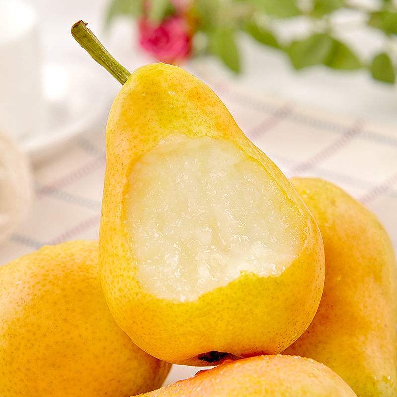 【诚信生态果农】山东烟台软糯香甜太婆梨核小净重4.5斤产地直发