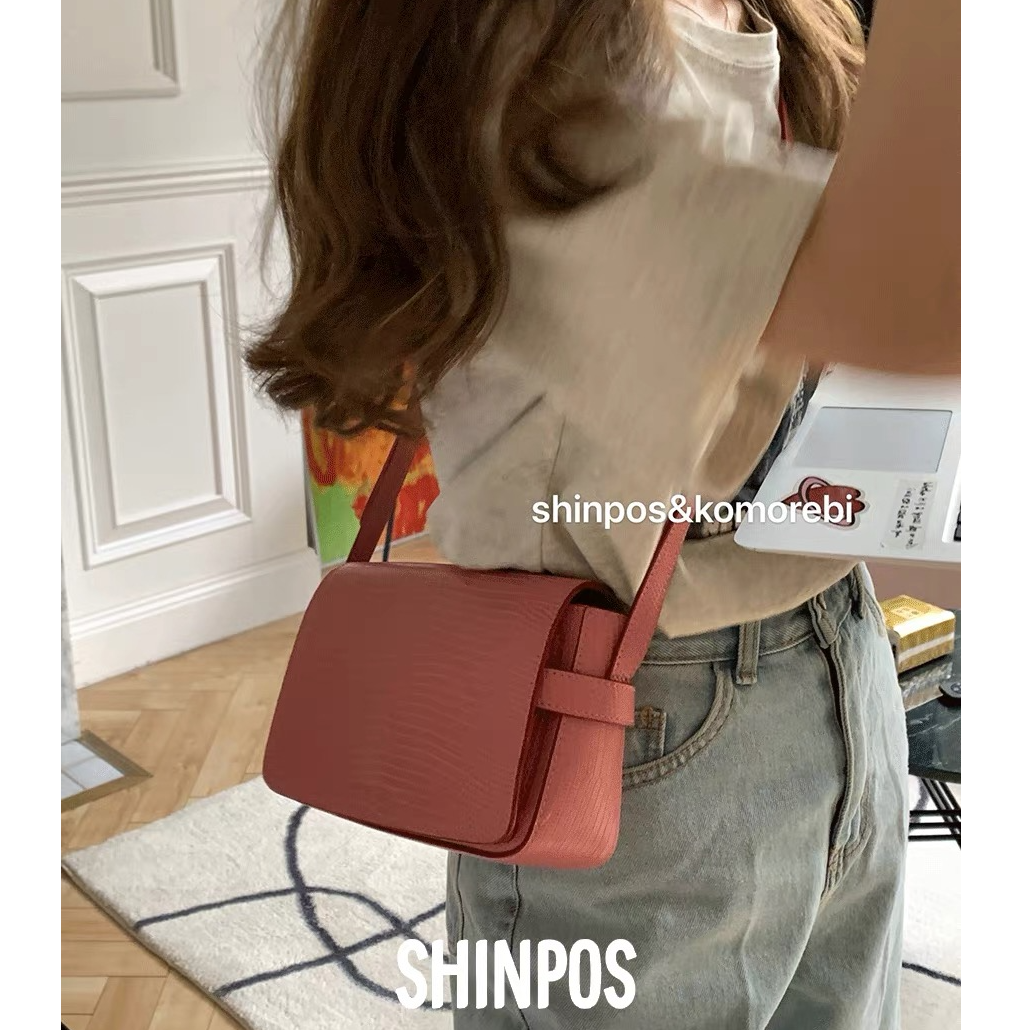 一般无趣shinpos樱桃 2024年新款原创春夏百搭日韩单肩斜跨小方包
