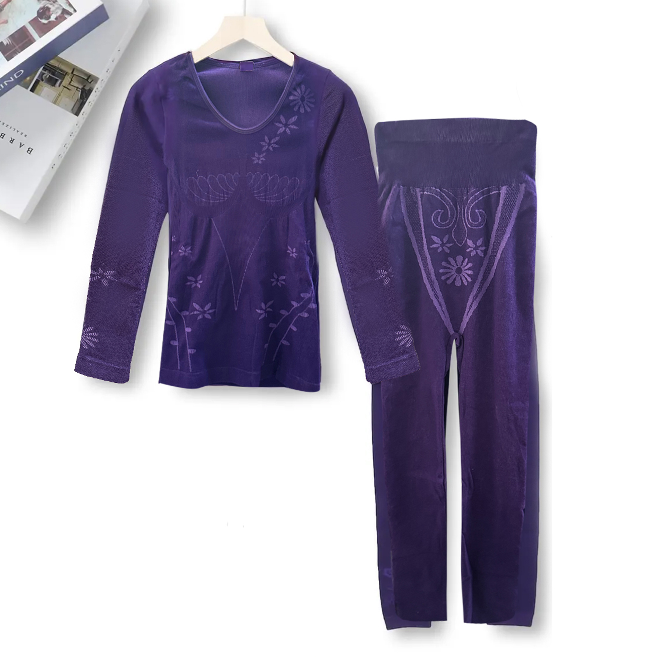 秋冬新品！女士圆领保暖内衣套装G18212