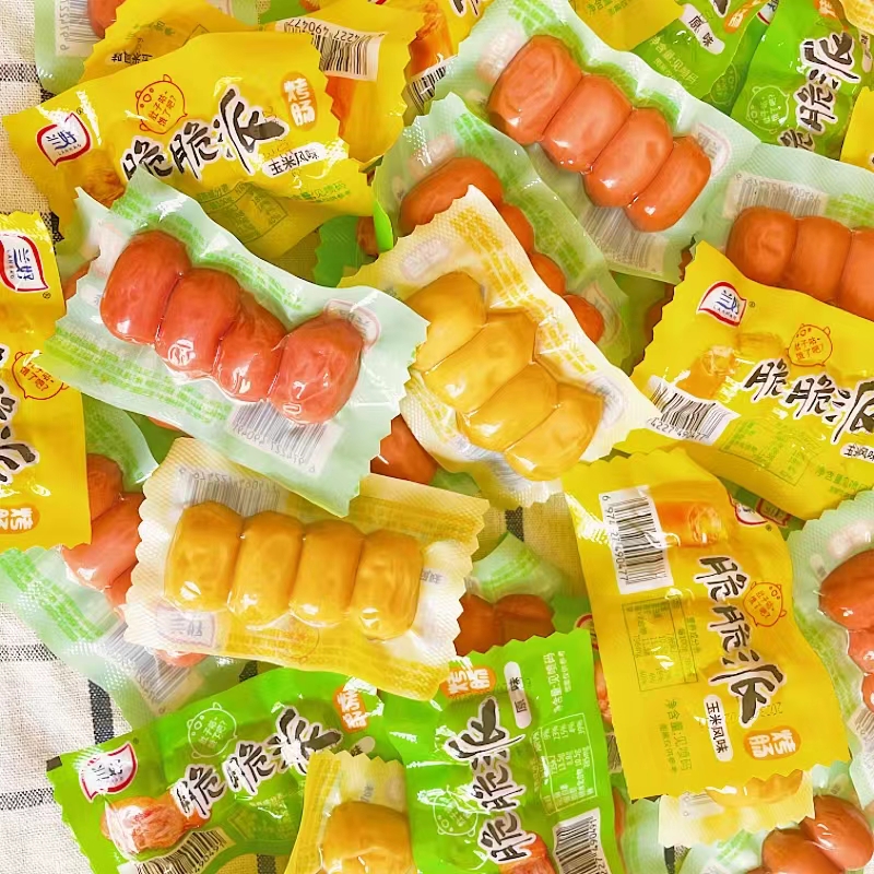 台式小香肠拇指肠迷你脆皮肠小肉炮肠即食火腿肠儿童休闲零食小吃