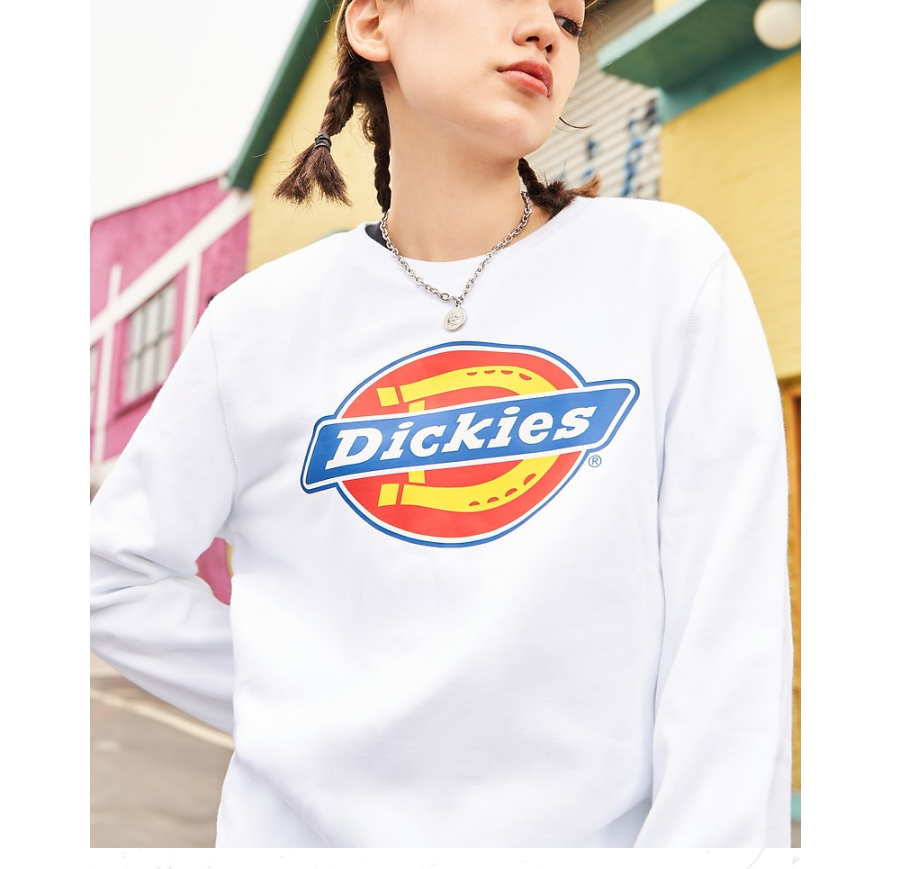 Dickies LOGO印花圆领卫衣 女式棉毛圈布上衣 卫衣女DK008808