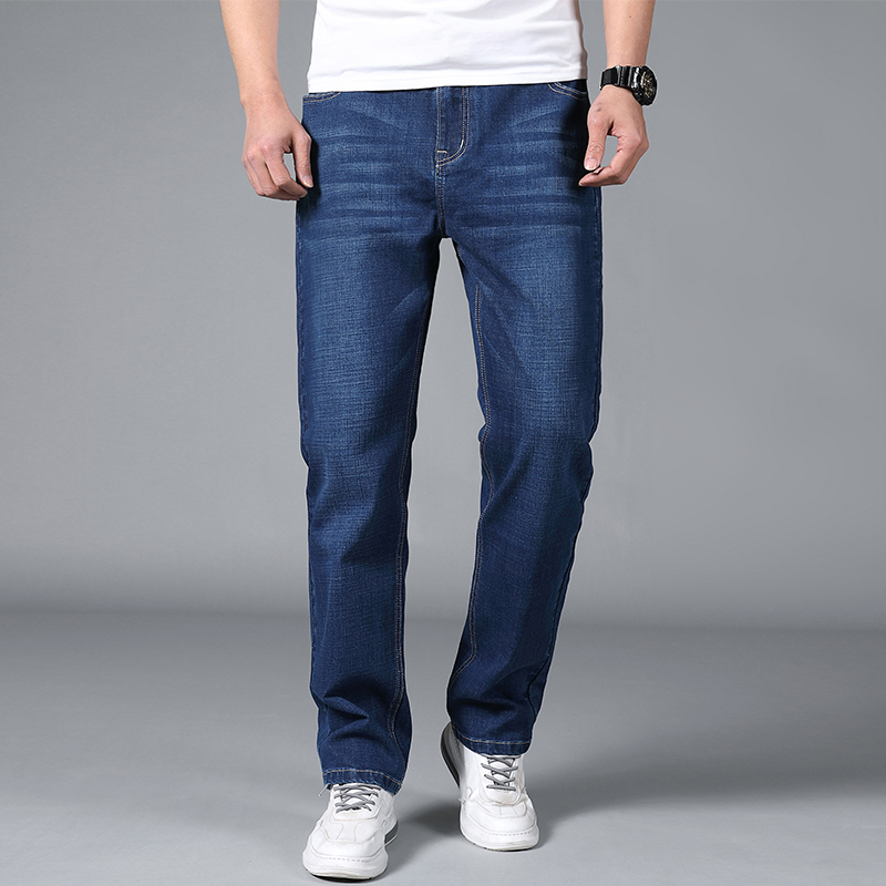 春秋爆款新款直筒宽松牛仔裤男款大码加肥男裤休闲裤男装弹力裤子