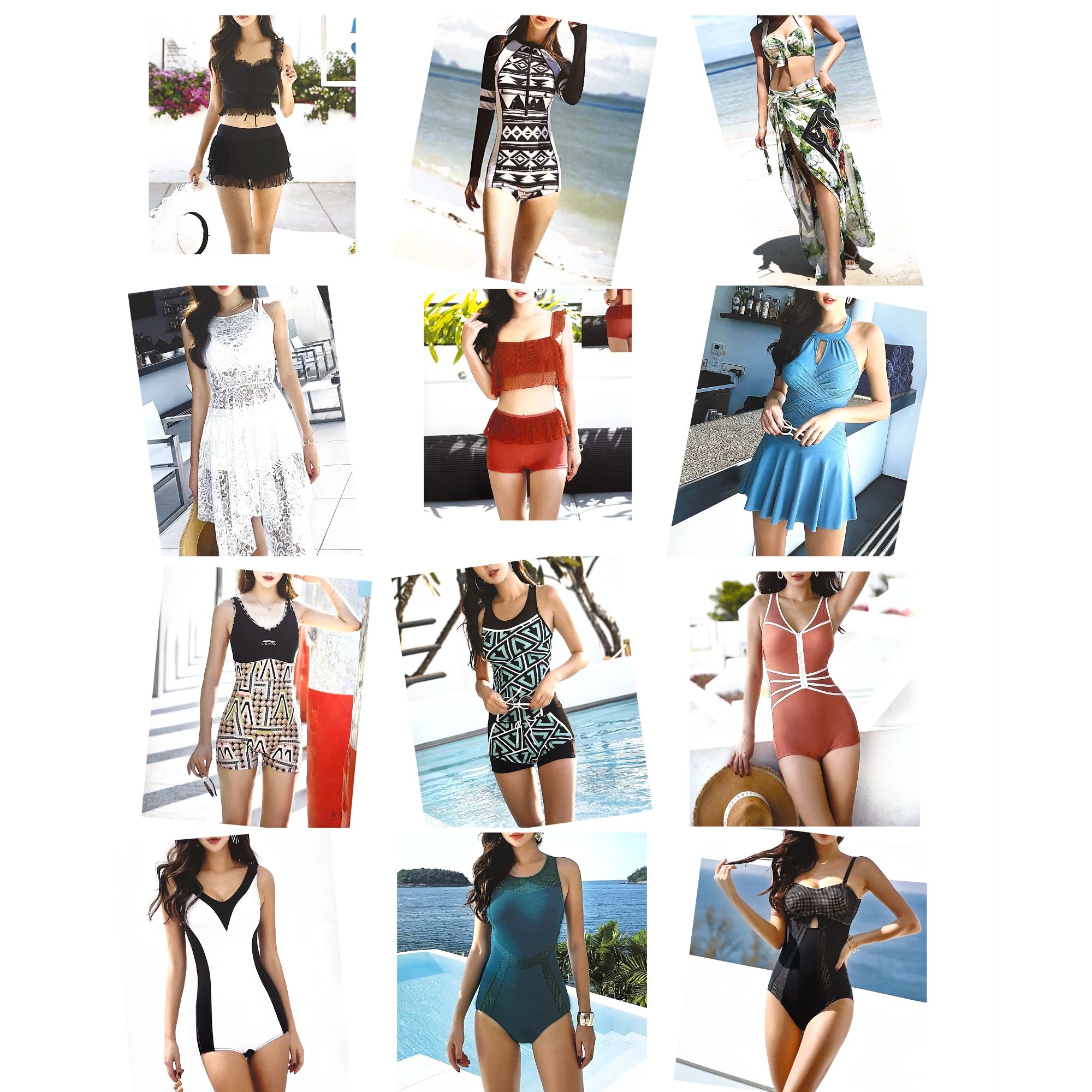 孤品福利新款泳衣女性清纯分体裙式保守遮肚显瘦运动休闲洋气