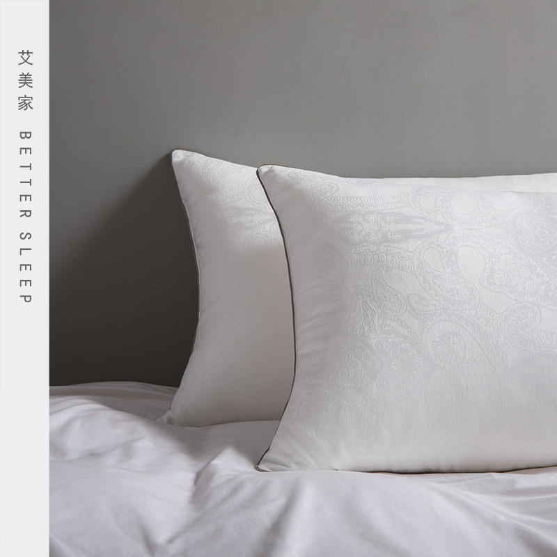 卡芙丽莱卡枕成人家用低枕中枕睡眠枕软枕提花