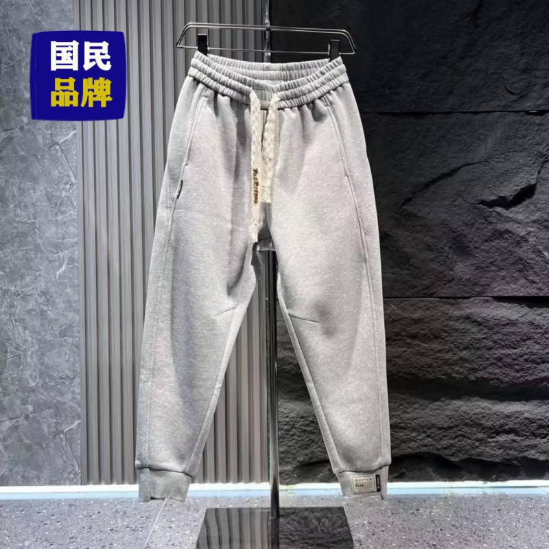 【小扬哥推荐】2023秋冬小脚哈伦裤男潮流青年松紧腰抽绳休闲裤宽