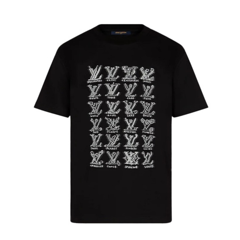 全新未使用/路易威登/XL码/手指满印Logo短袖