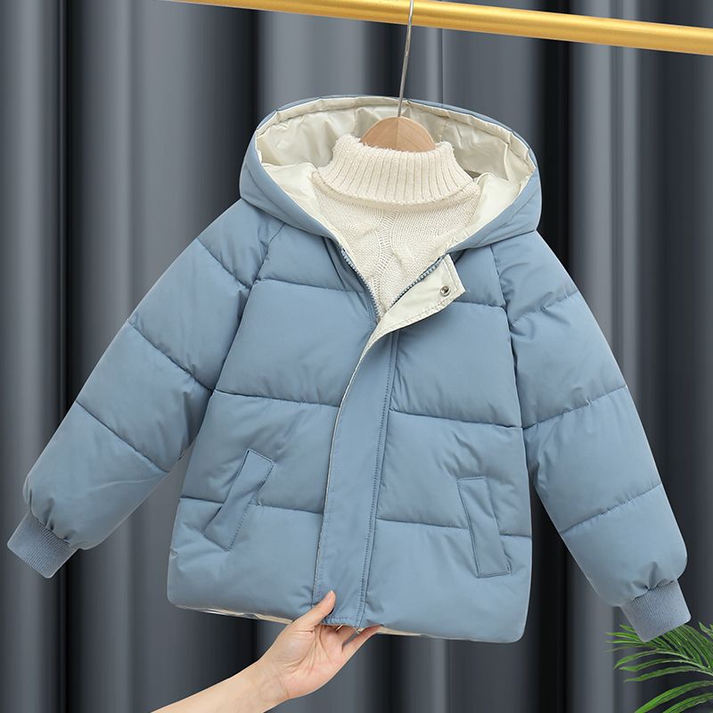 新潮流秋冬加厚儿童羽绒服棉服洋气保暖外套中小童韩版棉袄短款