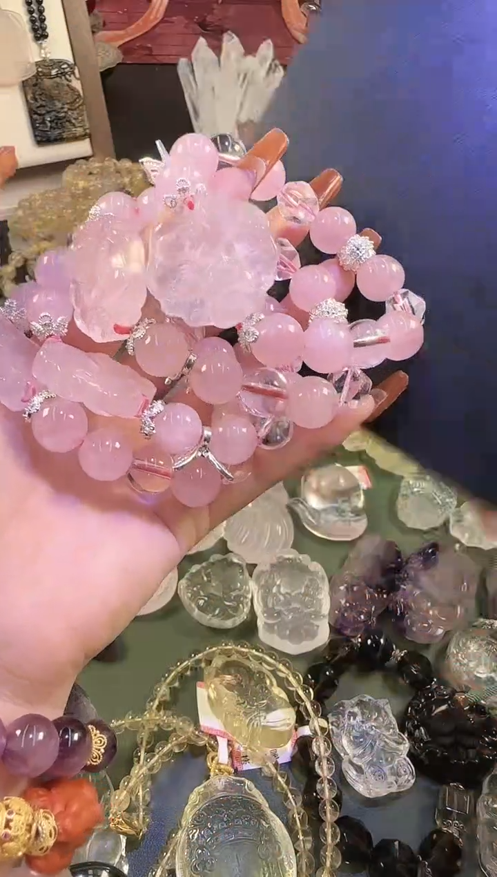 【闪购商品】水晶DIY未镶嵌粉狐