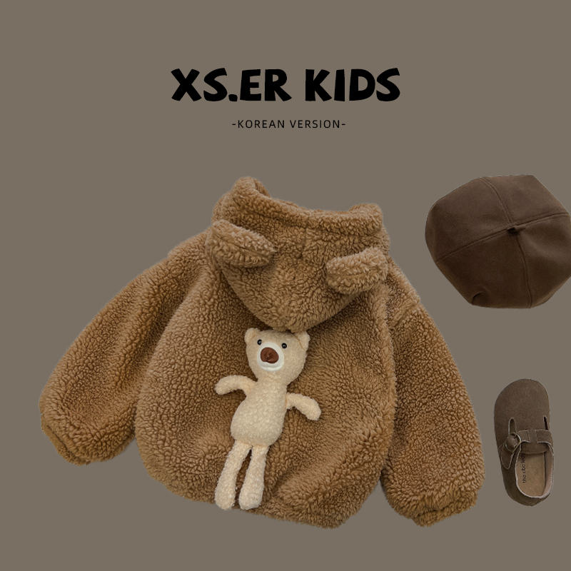 【小首尔】现货-pd男童玩偶冬季新款百搭洋气毛毛衣HBB2502