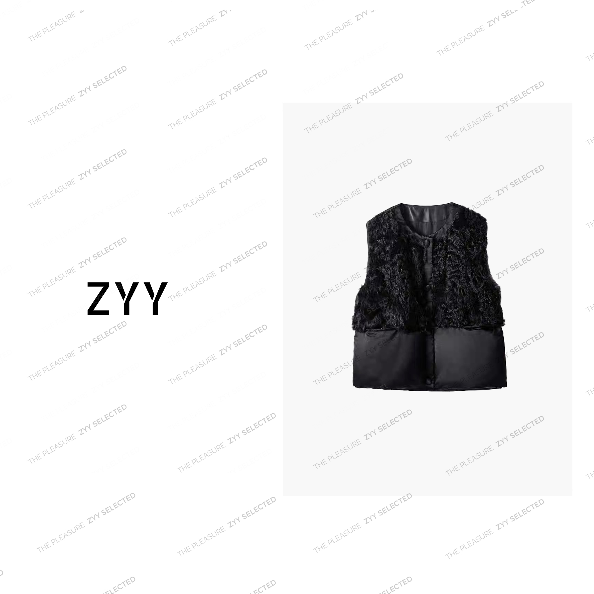ZYY【小仙私服】2024S/S新品私服高定显瘦百搭羽绒马夹女X24DM11231