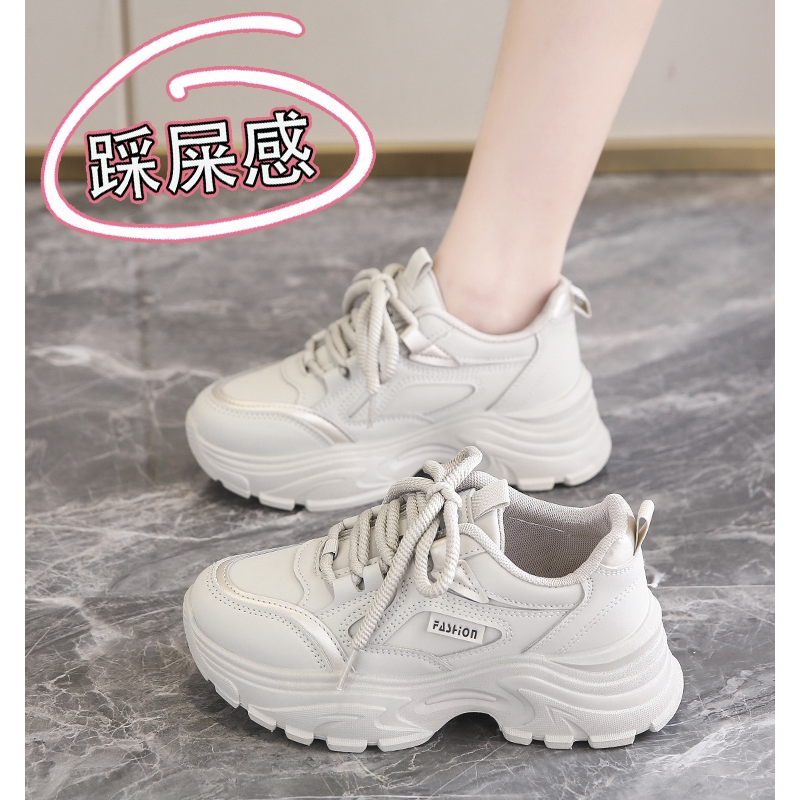 红蜻蜓牌运动鞋女2023新款冬季百搭老爹鞋轻便软底减震学生小白鞋