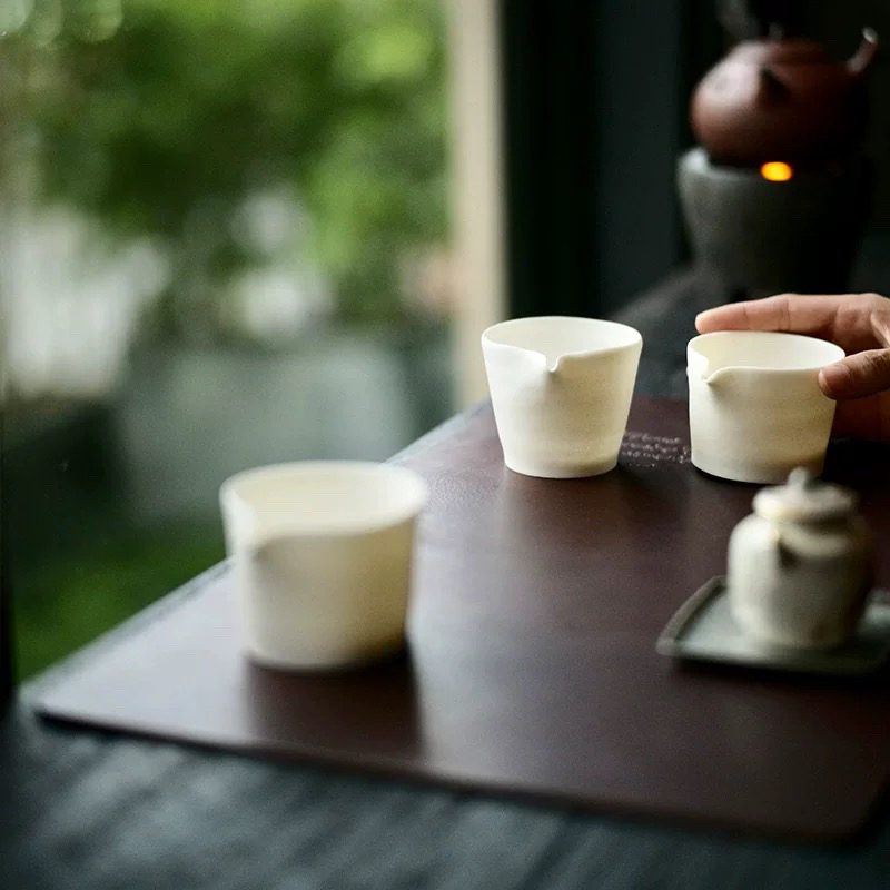 白色公道杯原矿釉瓷泥小容量白瓷家用匀杯陶瓷高档手工茶具分茶器