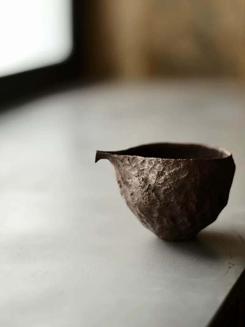 松舍陶瓷松石公道杯茶具程伟手作分茶器匀杯陶泥茶器160ml