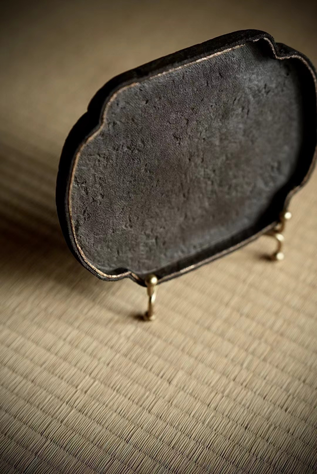 几上造物王力科陶泥陶瓷主人杯粗陶海棠壶承干泡台（27cm*15.5cm）