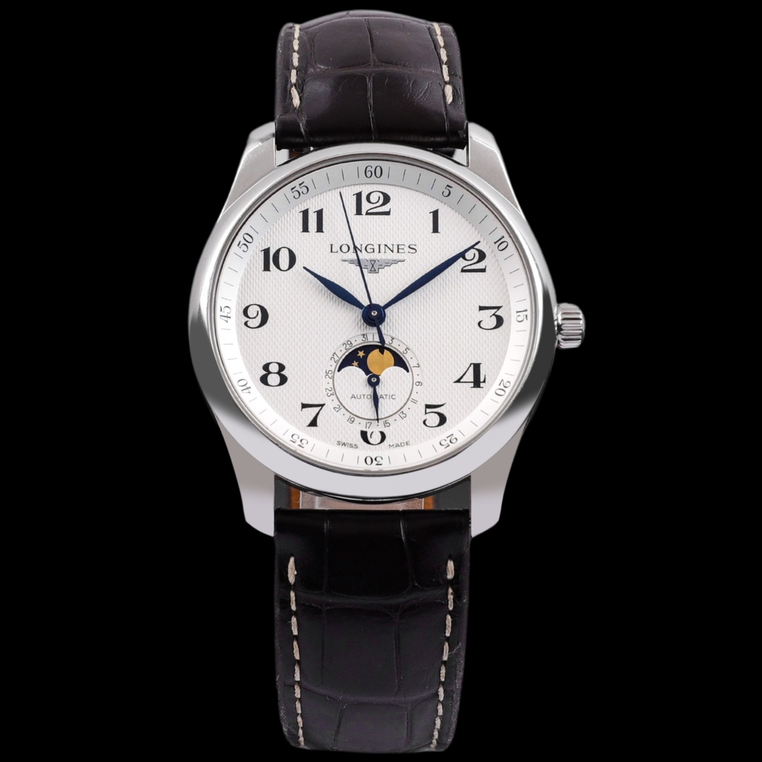 99新 Longines/浪琴 大牛二手/四针月相/单表/机械