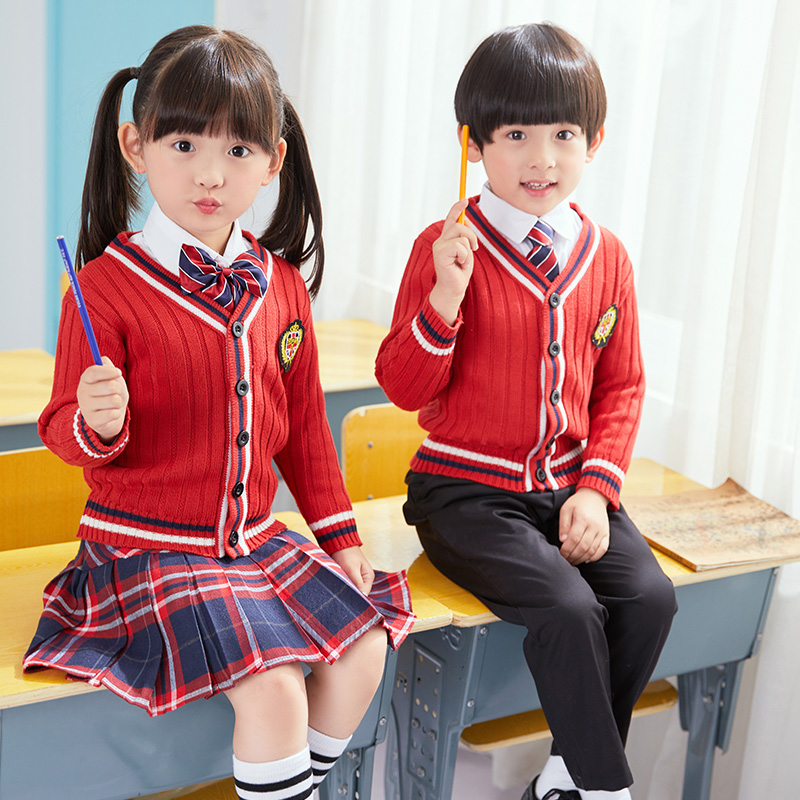 儿童演出服合唱服装男女童学生表演服装校服班服秋冬款幼儿园园服