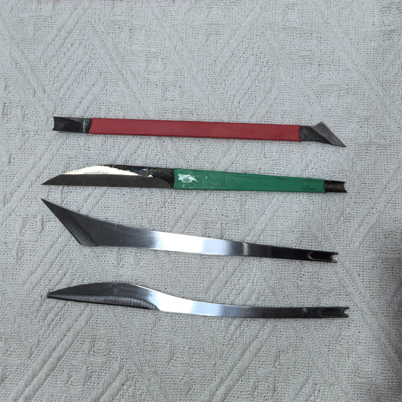 漳州水仙花雕刻刀不锈钢带凹槽水仙专用雕花刀多肉园艺工具刀花艺