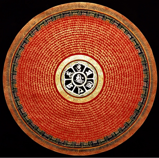 西藏唐卡装饰画玄关挂画曼陀罗时轮坛金刚城壁画