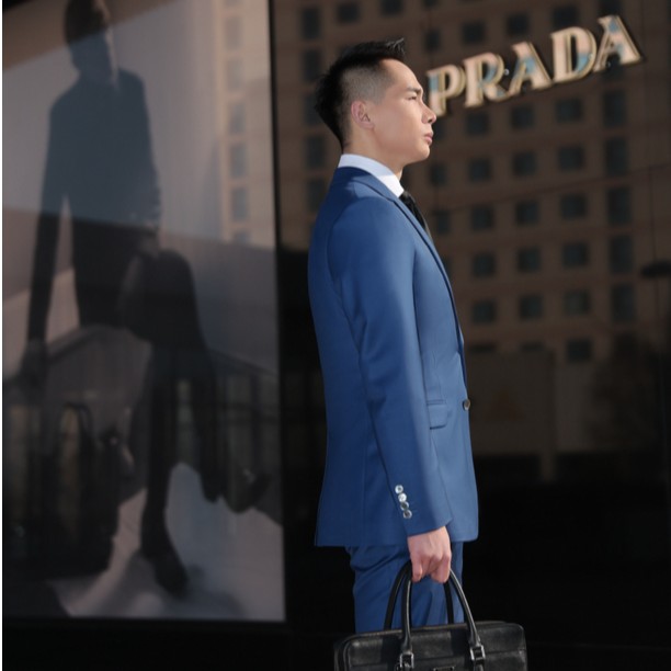 BANG&MAIZE进口100%羊毛宝石蓝意式男士010正装西装【高定工艺】