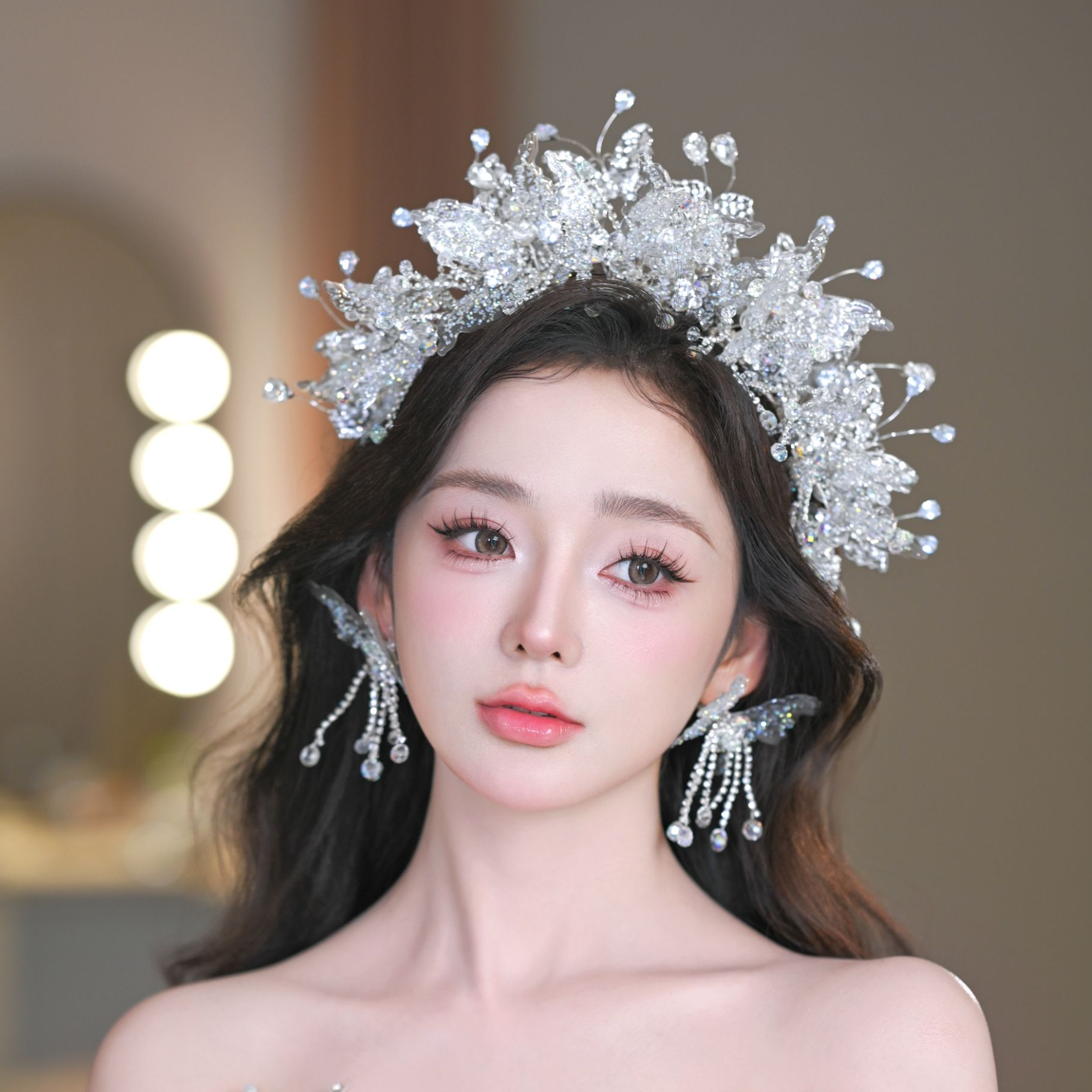 合金仿水晶婚庆饰品 30198新娘皇冠百搭重工华丽轻奢婚服配饰头饰