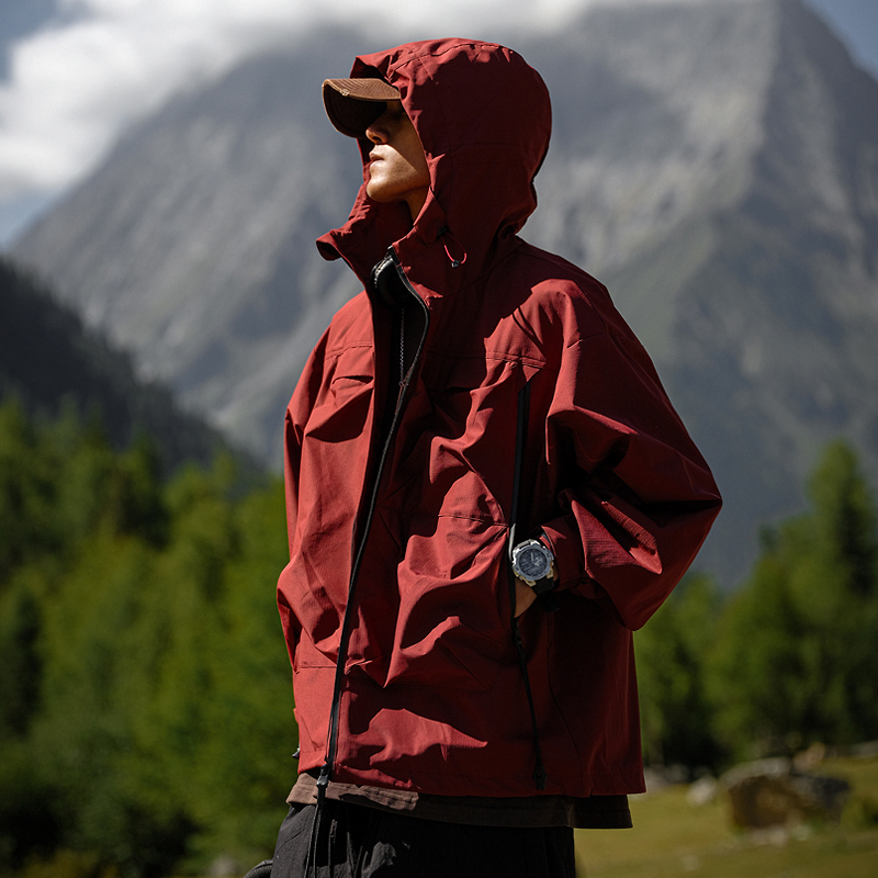 JUP山系冲锋衣外套男秋季新款美式潮牌机能工装防风户外休闲夹克