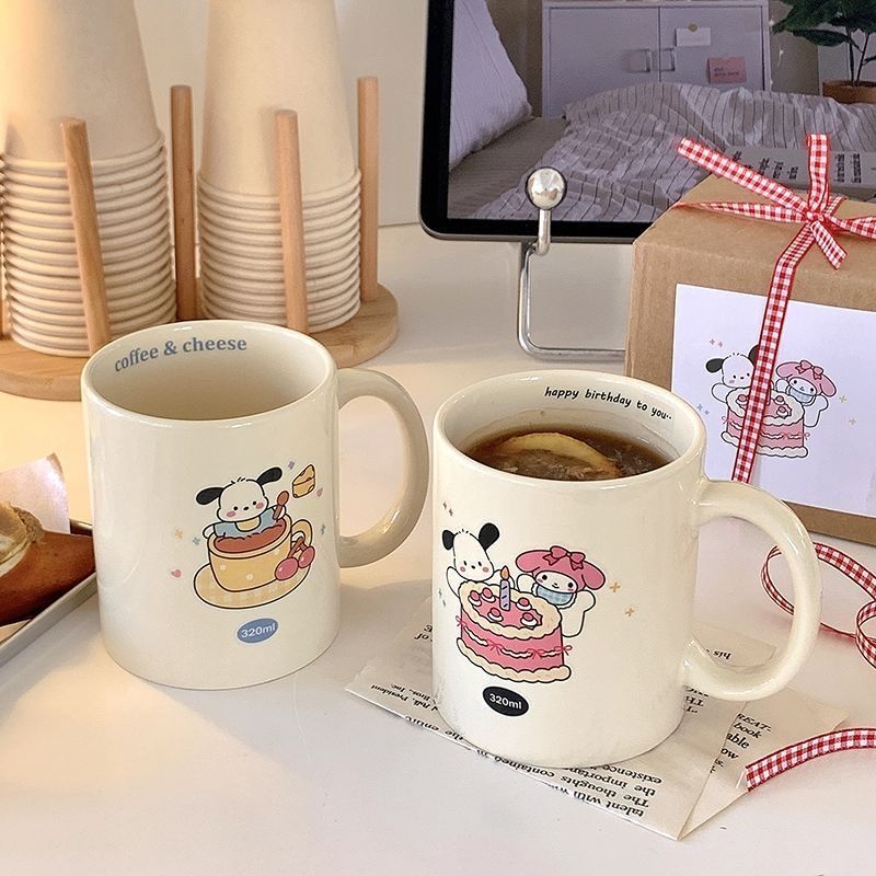 两元福利D281可爱帕恰小狗生日蛋糕陶瓷马克杯子（好评）一生平安