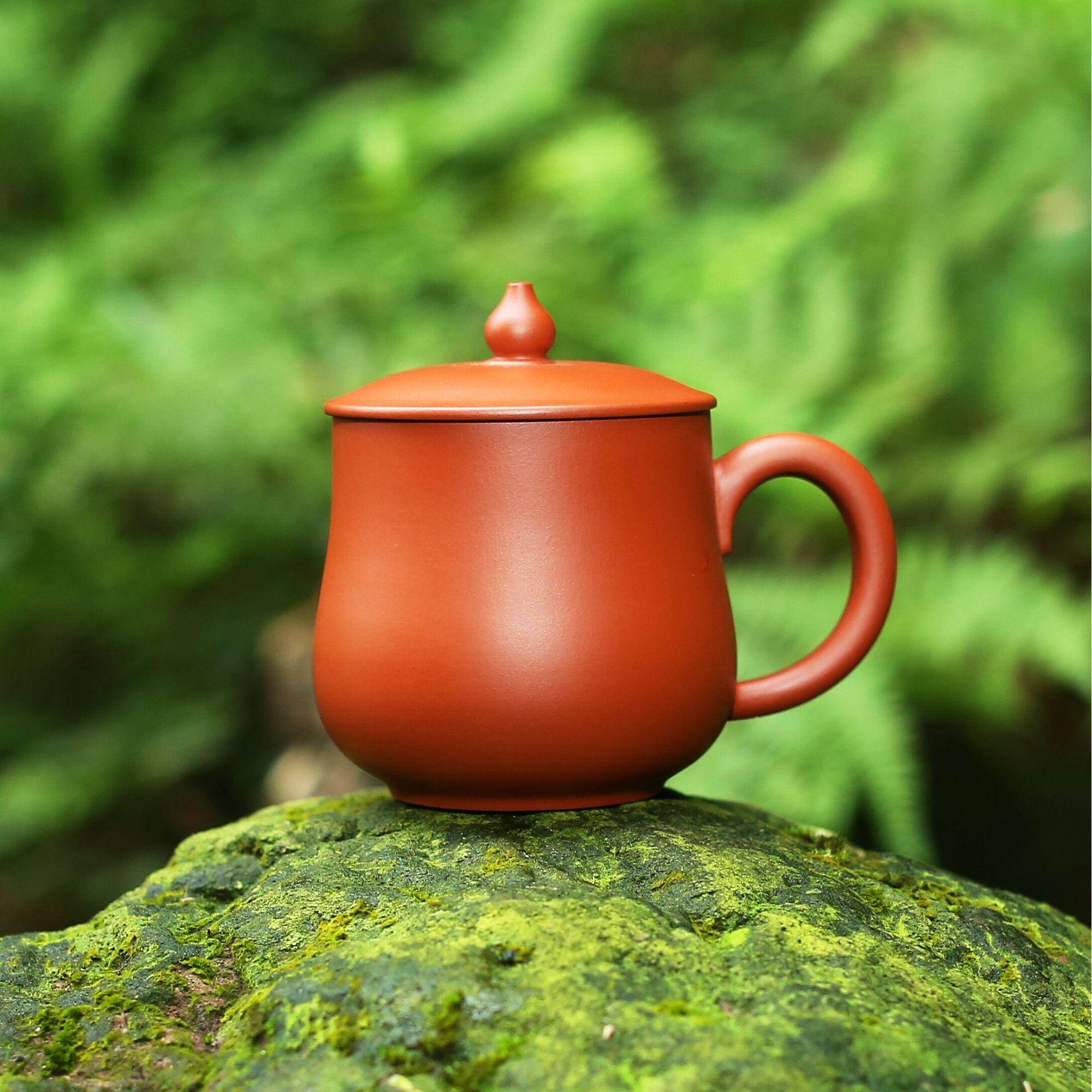 320cc小红泥小随缘紫砂盖杯