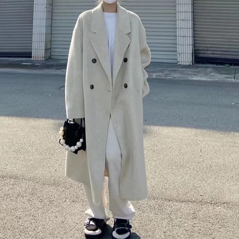 羊毛大衣韩系高级感长款气质简约过膝百搭秋冬