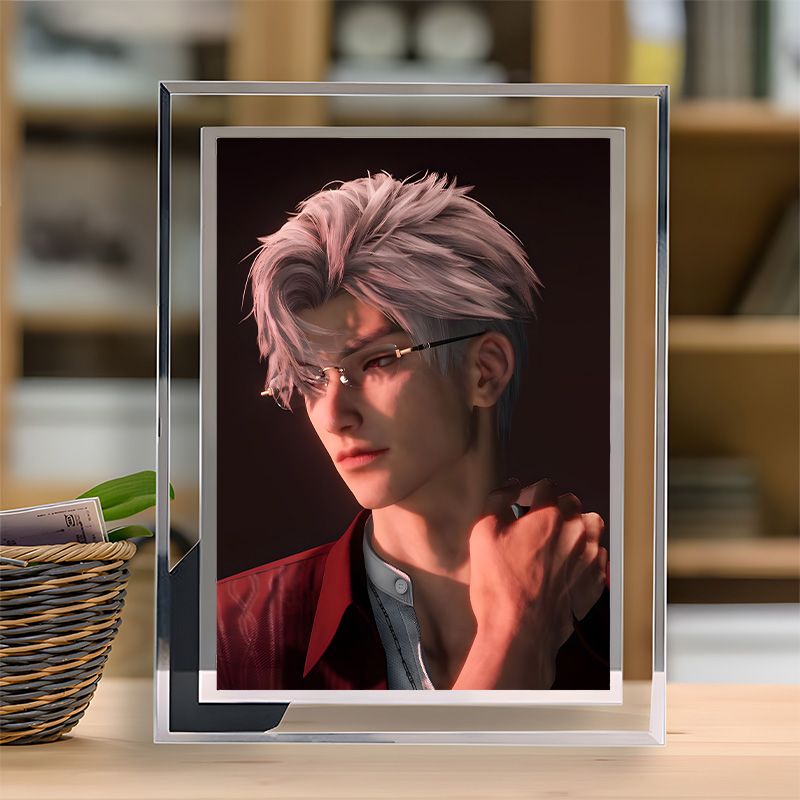 恋与深空秦彻同人水晶相框送朋友闺蜜个性礼物高级摆台房间装饰