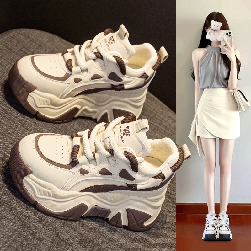 红蜻蜓老爹鞋女内2023秋季新款爆款厚底网红百搭显脚小休闲运动鞋