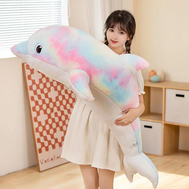 海豚毛绒玩具公仔睡觉抱枕女孩可爱大玩偶情人节礼物2506