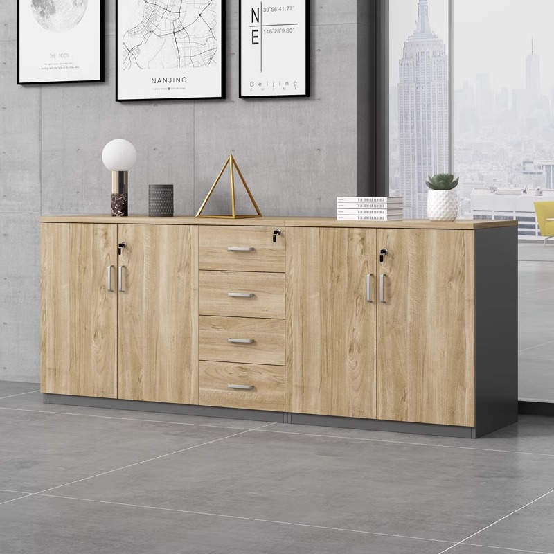 文件柜矮柜储物柜资料柜档案柜木质公共空间办公柜子地柜花槽柜