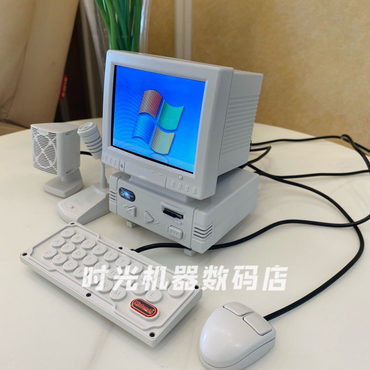迷你小电脑小电视游戏机老式电脑怀旧复古男孩玩具迷你厨房