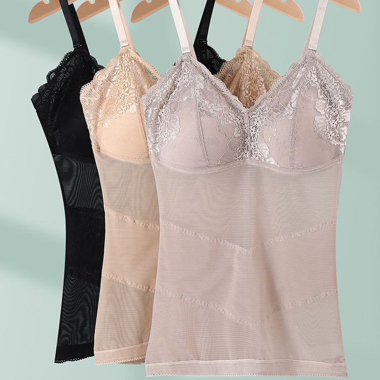 新款无痕美背免文胸塑身收腹夏季修身打底背心女性感四季款0701