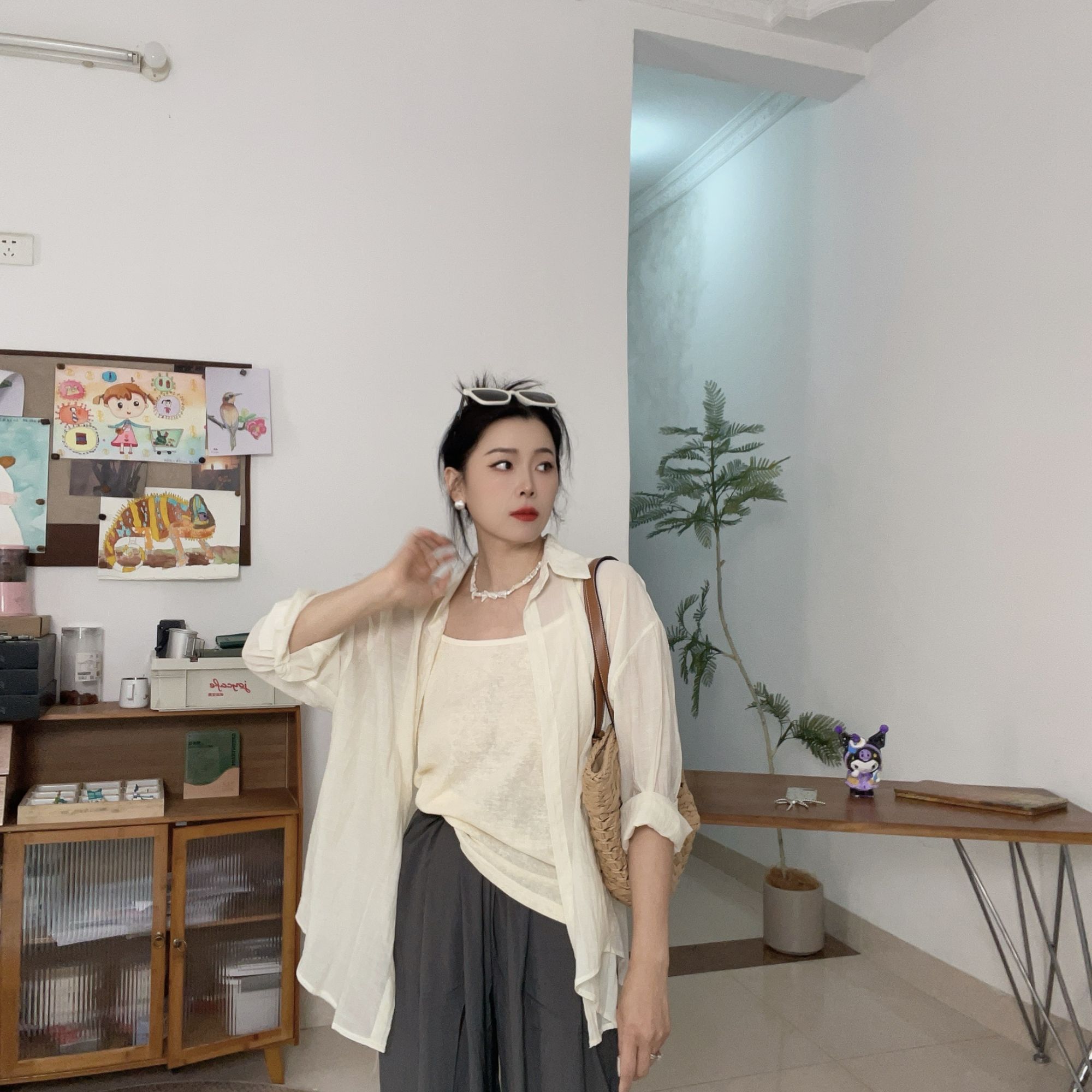 宽松气质时尚百搭显瘦休闲设计感上衣