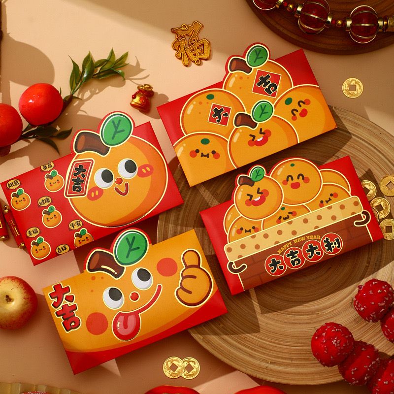 春节压岁红包袋个性创意利是封可爱卡通儿童2024龙年红包立体回礼